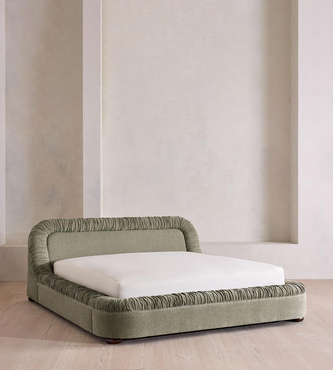 Vara Bed - Queen - Linen Chenille - Sage - US - Listing - Image 1