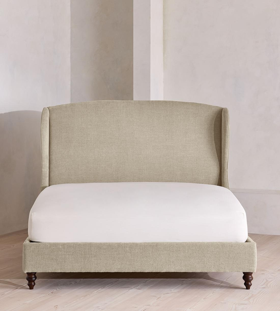 Rivas Bed - King - Linen Chenille - Stone - UK - Listing - Image 2