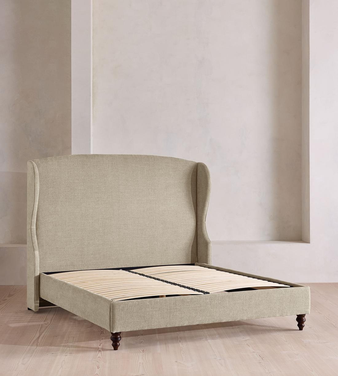 Rivas Bed - King - Linen Chenille - Stone - UK - Images - Image 3