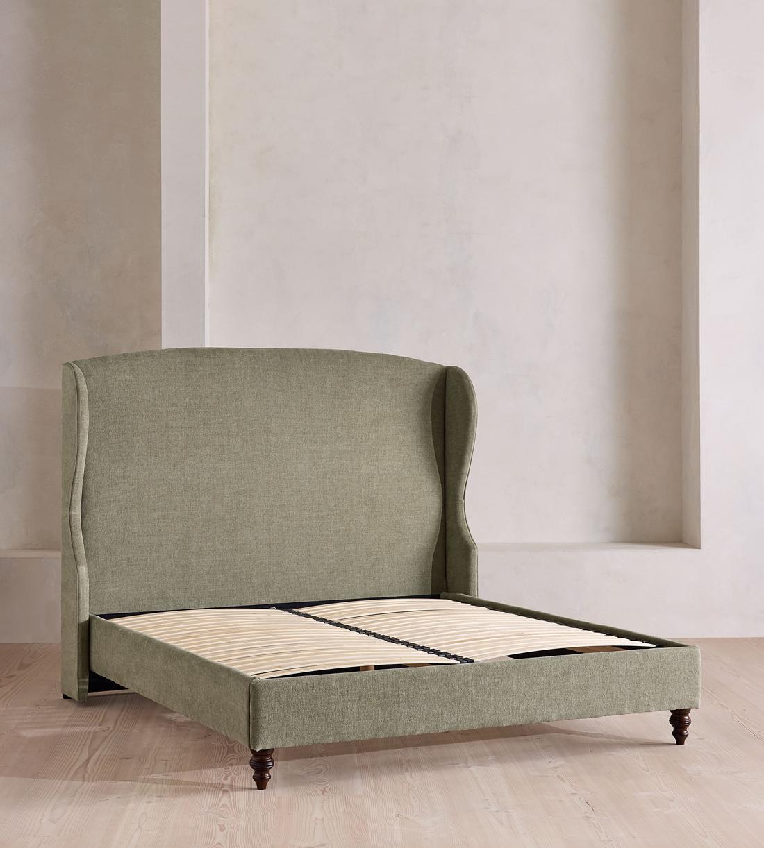 Rivas Bed - King - Linen Chenille - Sage - Images - Image 3