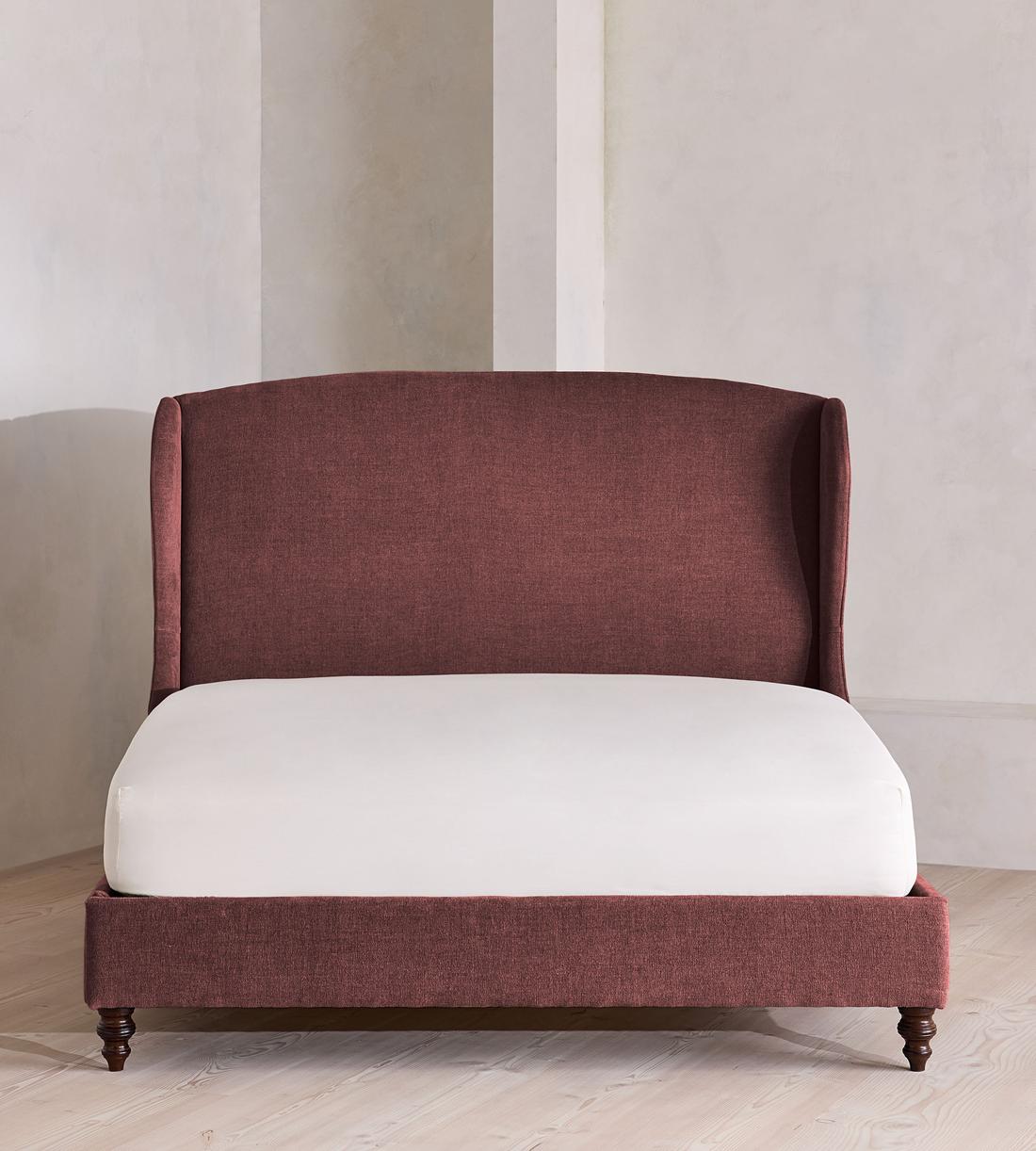 Rivas Bed - King - Linen Chenille - Bordeaux - Listing - Image 2