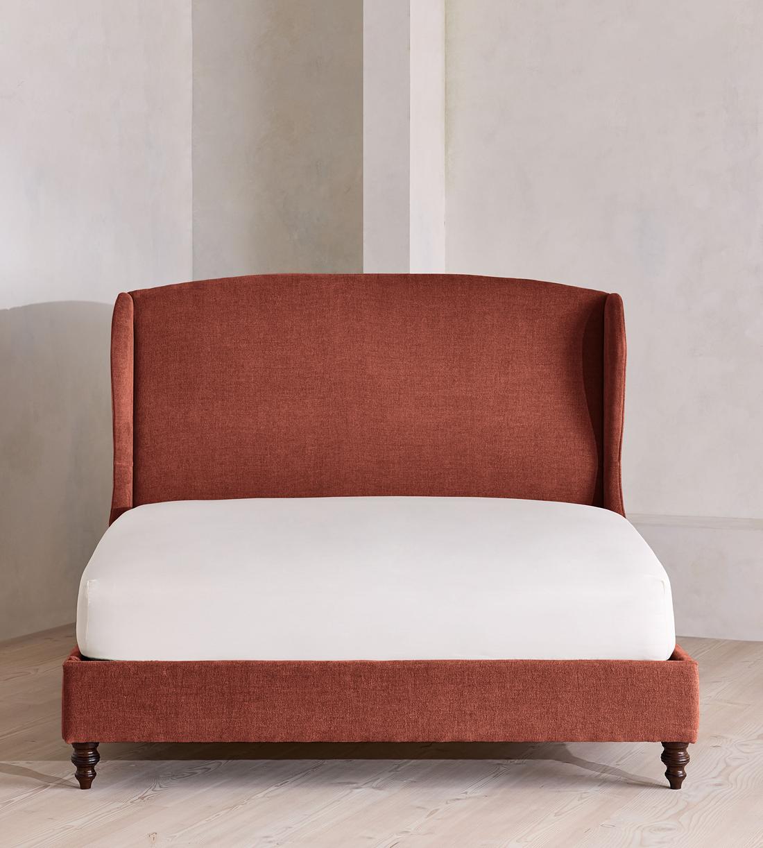 Rivas Bed - King - Linen Chenille - Rust - Listing - Image 2