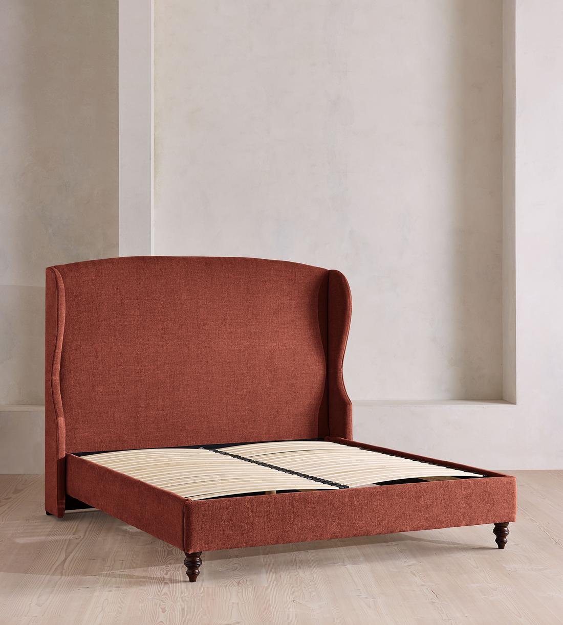 Rivas Bed - King - Linen Chenille - Rust - Images - Image 3