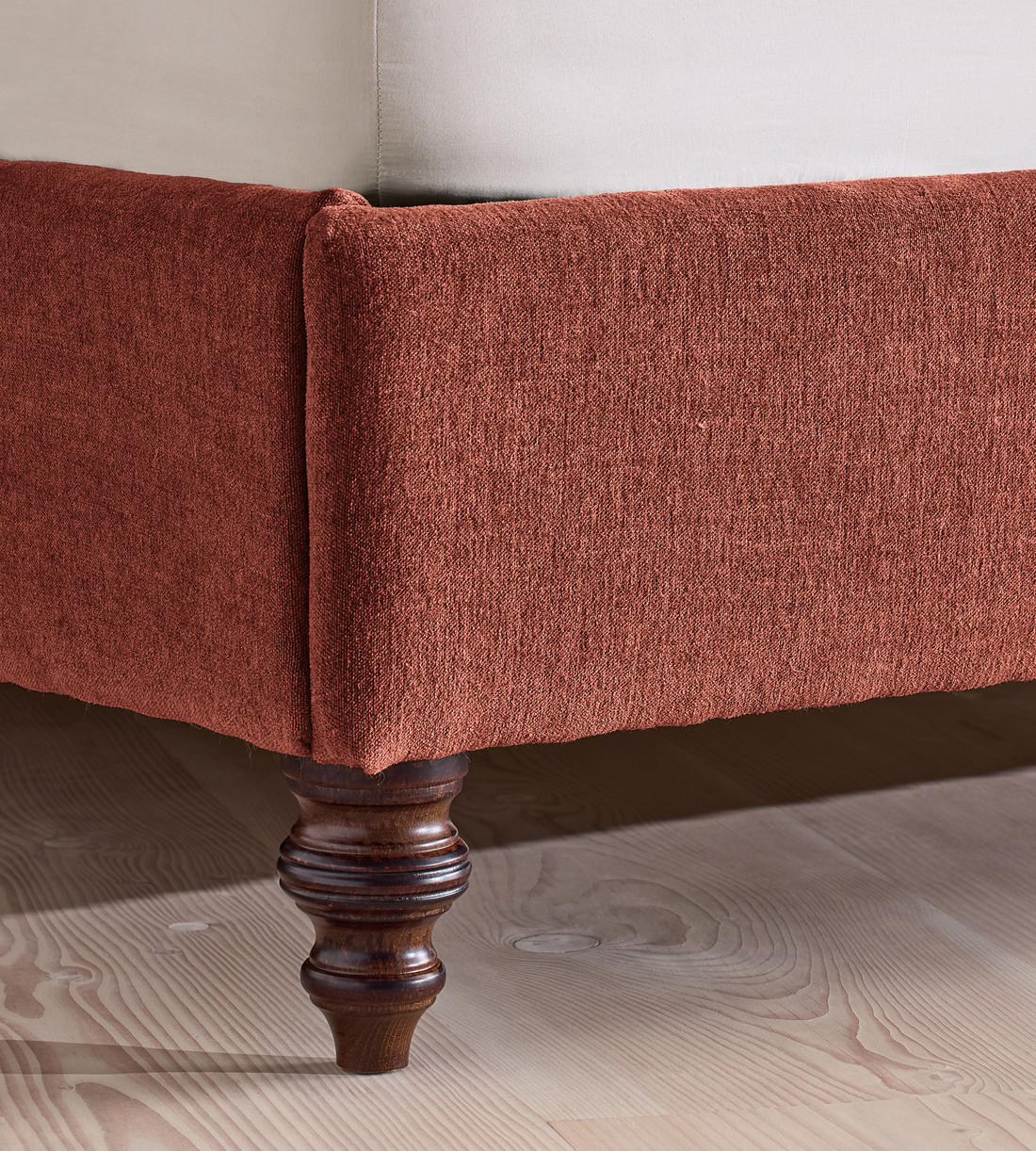 Rivas Bed - King - Linen Chenille - Rust - Images - Image 5
