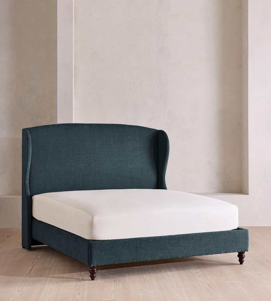 Rivas Bed - King - Linen Chenille - Deep Teal - Listing - Image 1