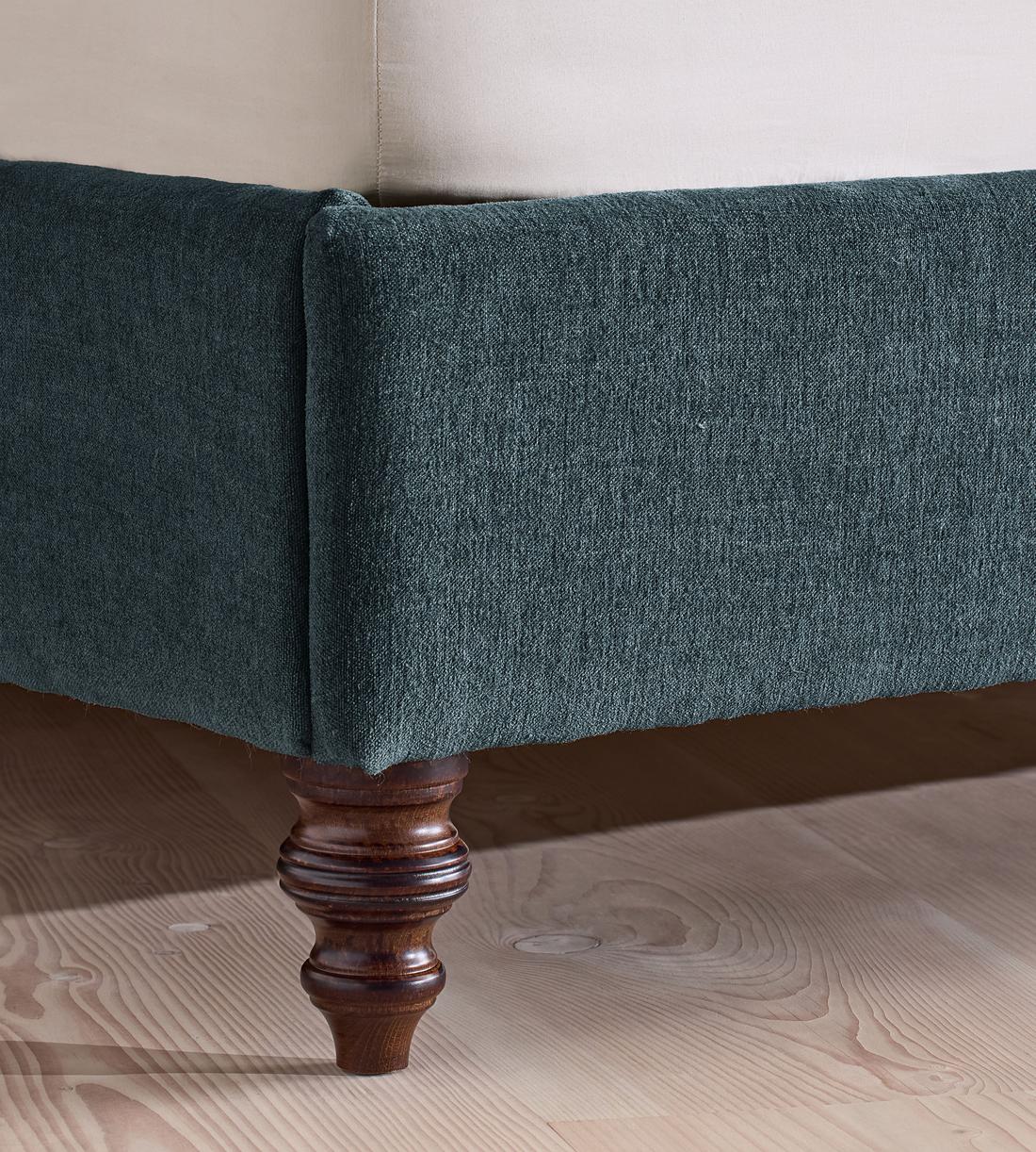 Rivas Bed - King - Linen Chenille - Deep Teal - Images - Image 5