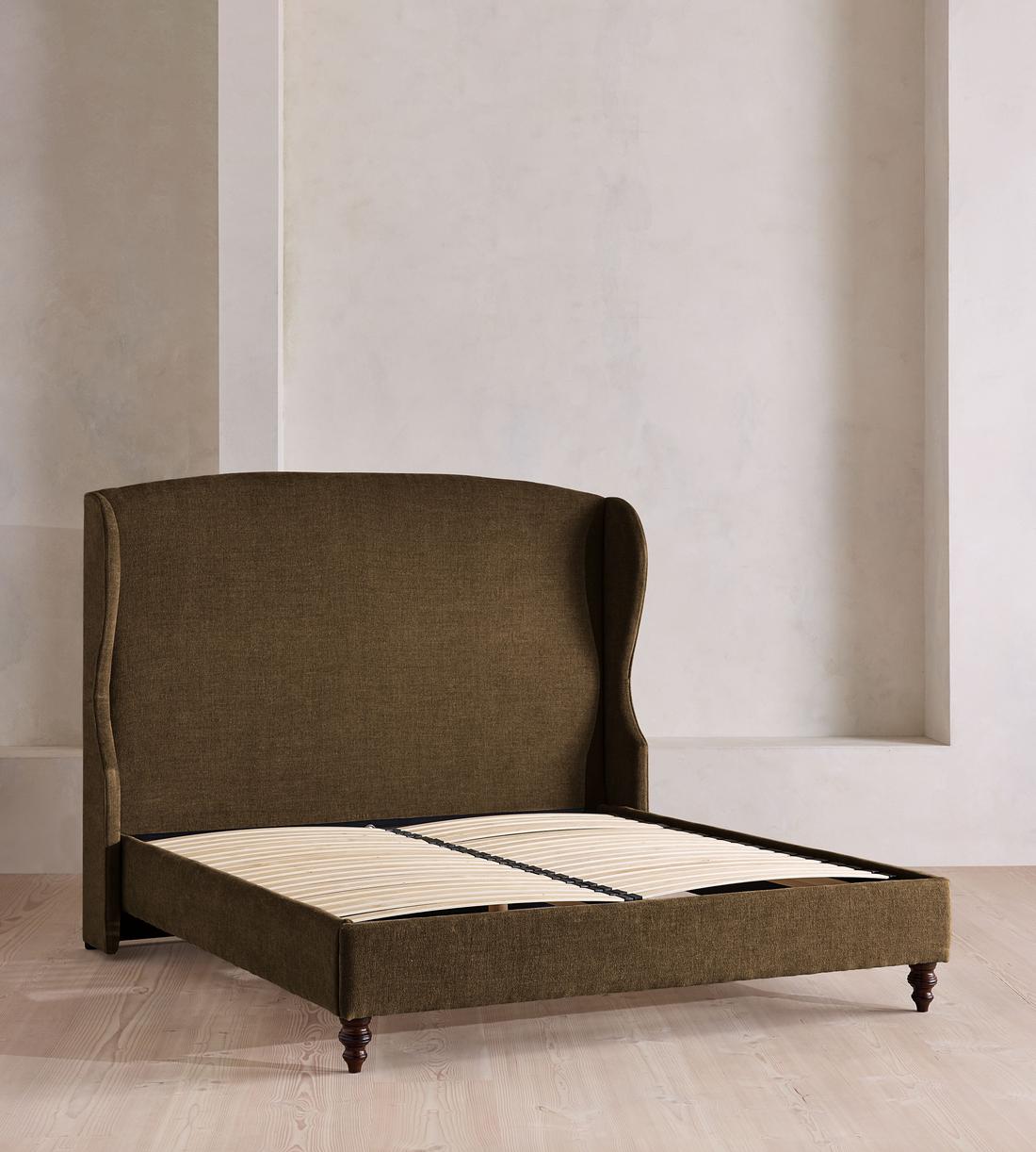 Rivas Bed - King - Linen Chenille - Chocolate - Images - Image 3