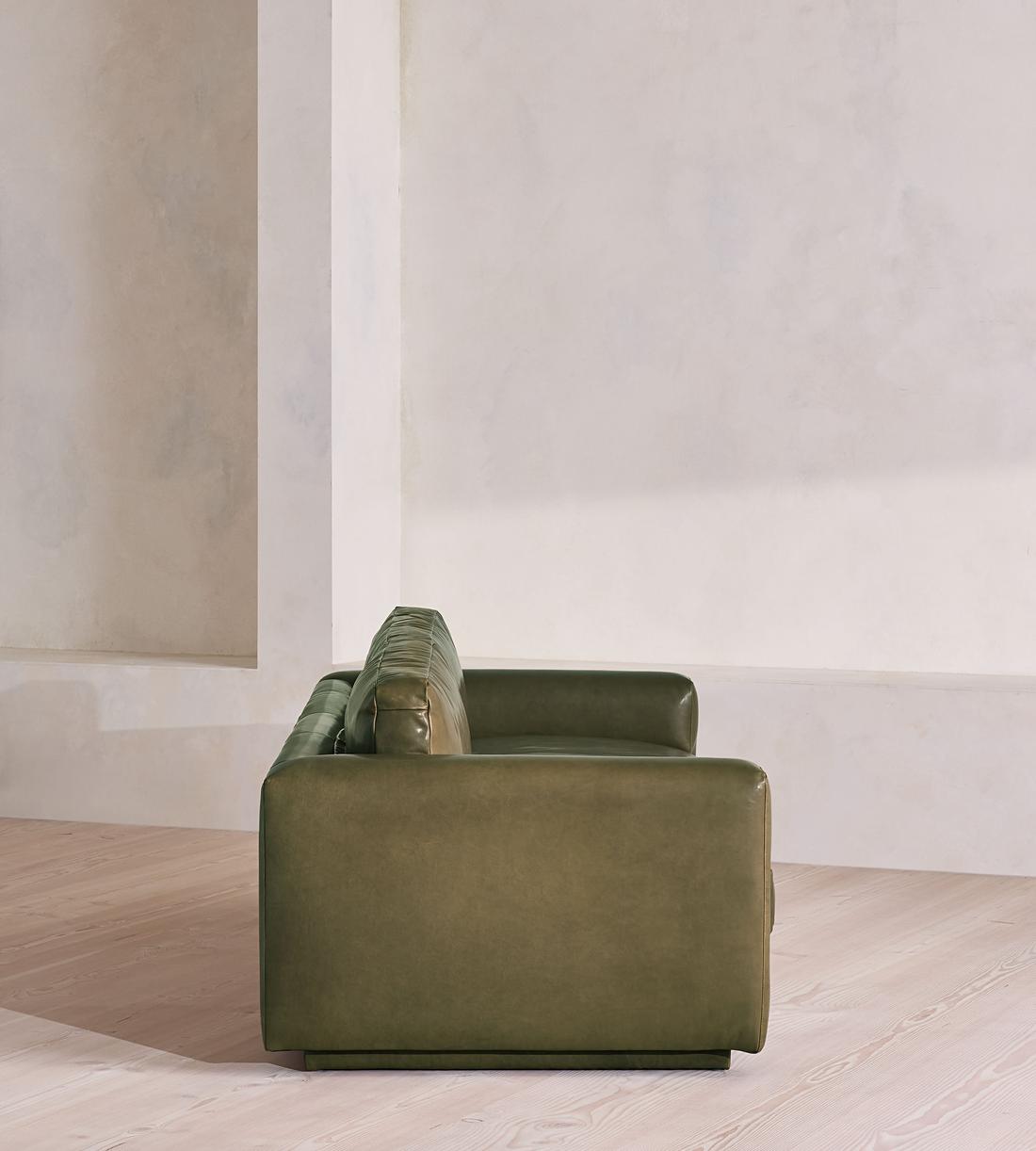 Mossley Three Seater Sofa - Leather - Moss - US - Images - Image 3