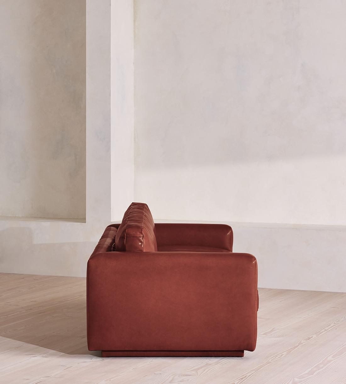 Mossley Three Seater Sofa - Leather - Sangria - US - Images - Image 3