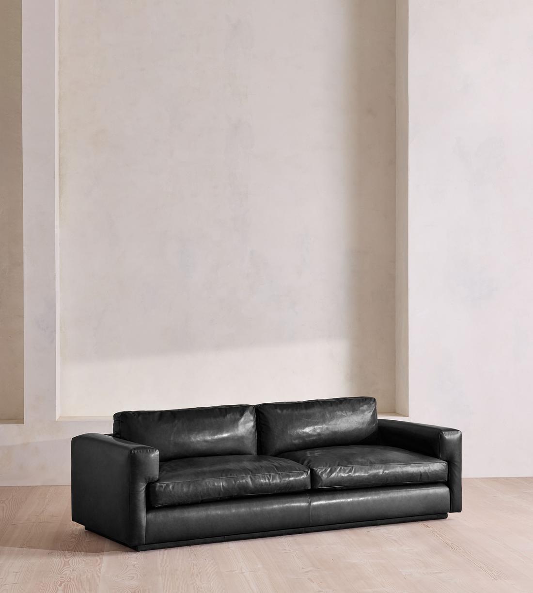Mossley Three Seater Sofa - Leather - Black - UK - Listing - Image 2