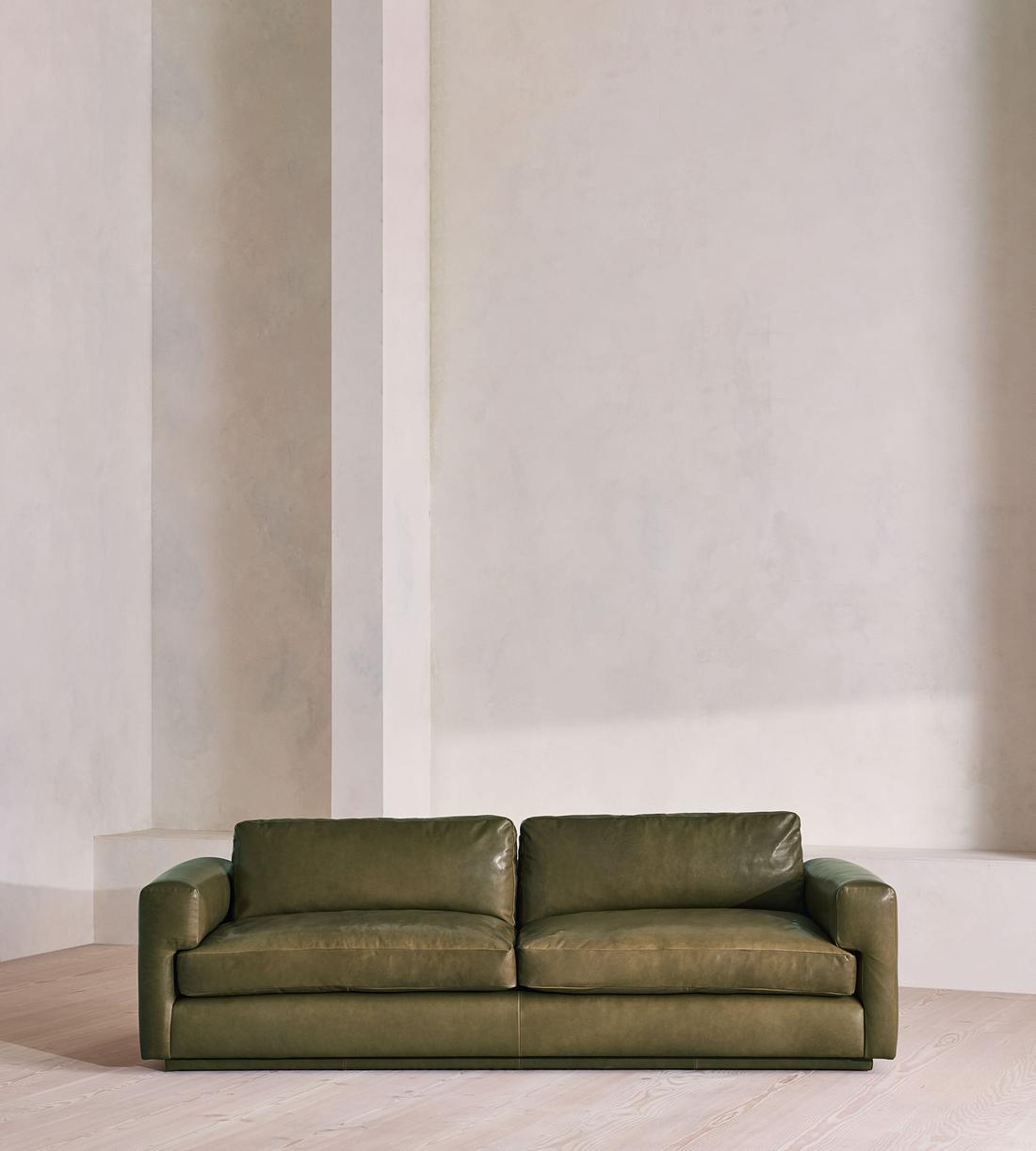 Mossley Three Seater Sofa - Leather - Moss - UK - Listing - Image 1