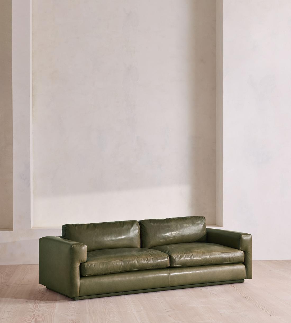 Mossley Three Seater Sofa - Leather - Moss - UK - Listing - Image 2
