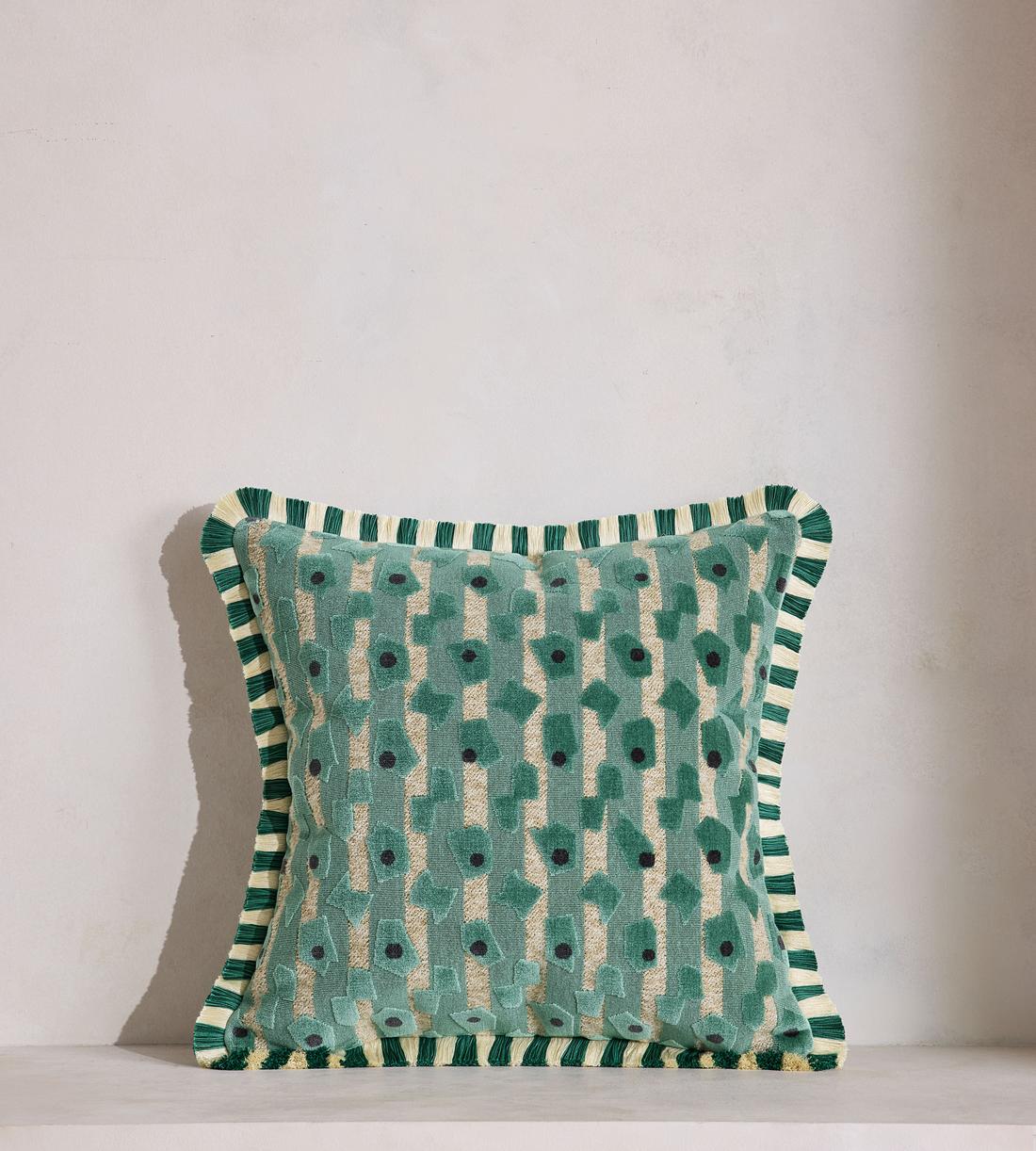Jeremiah Square Cushion - Aqua - Listing - Image 1