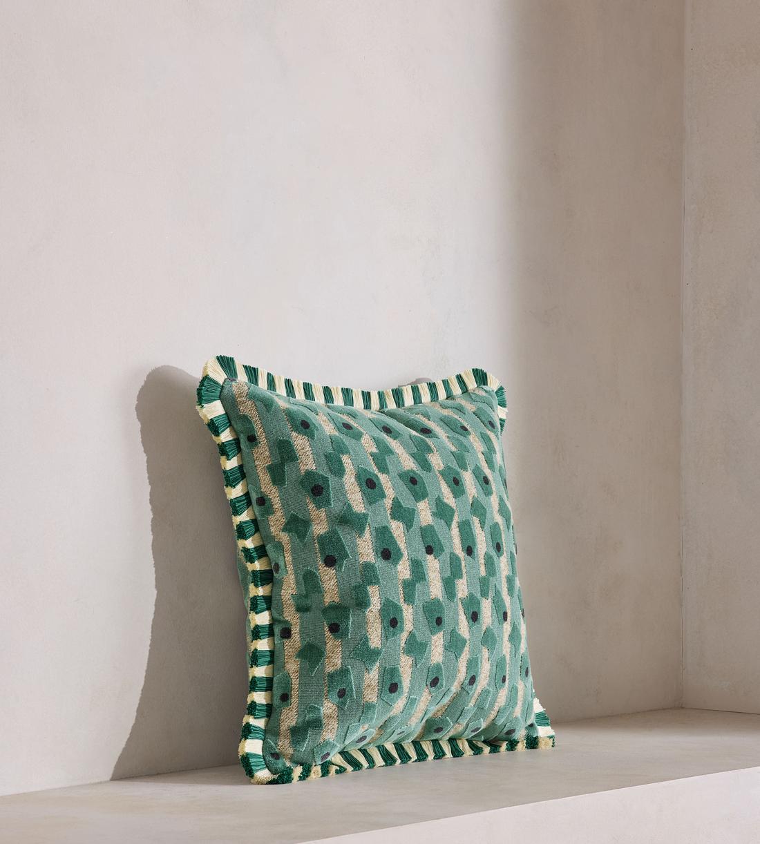 Jeremiah Square Cushion - Aqua - Listing - Image 2