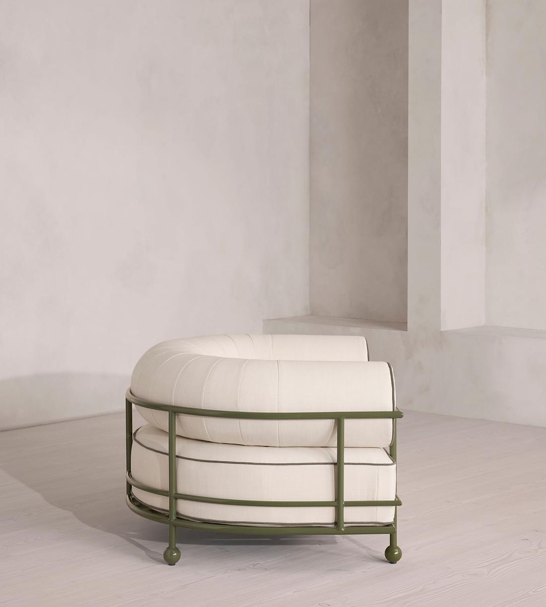 Gaspard Outdoor Armchair - Off White - US - Images - Image 4