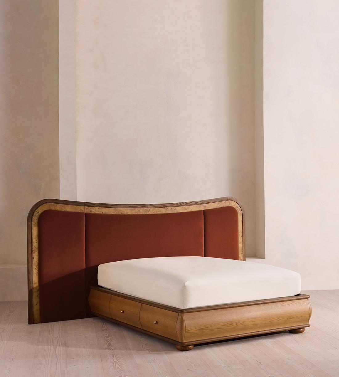 Alana Bed - King - Velvet - Rust - Listing - Image 1
