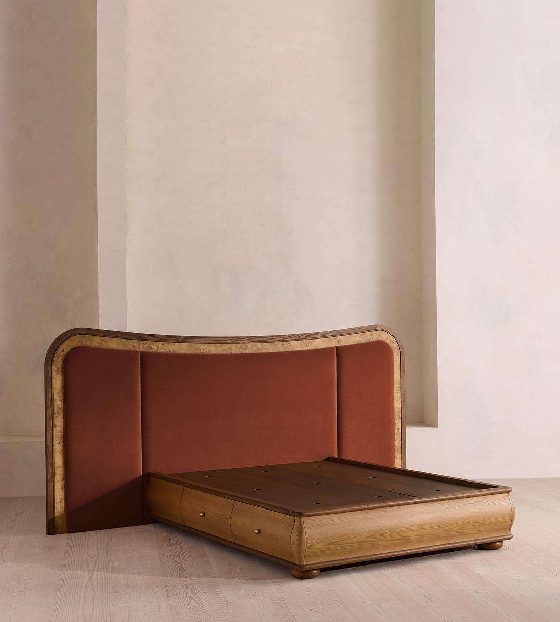 Alana Bed - King - Velvet - Rust - Images - Image 3