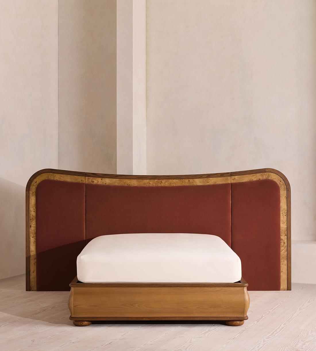 Alana Bed - Queen - Velvet - Rust - US - Listing - Image 2