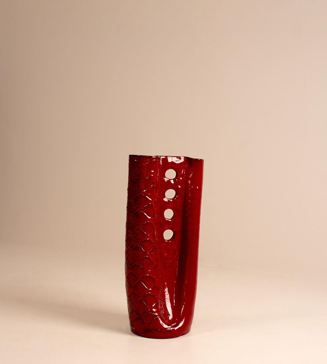 Vintage Red Vase - France - Listing - Image 1