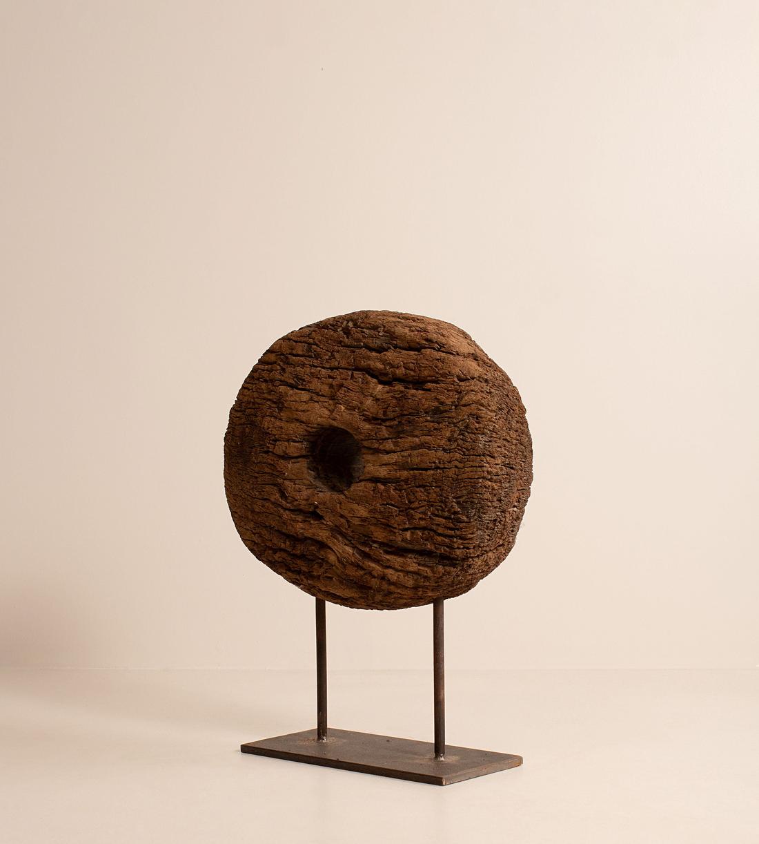 Vintage Sculptural Wheel - Wood - France - Listing - Image 2