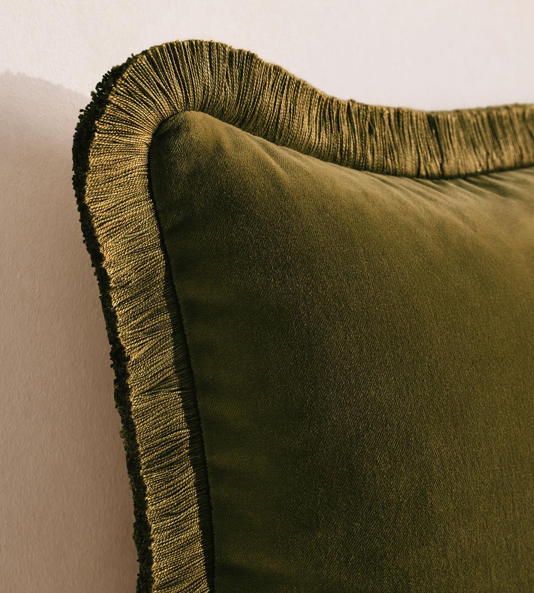 Margeaux Oblong Cushion - Olive - Images - Image 3