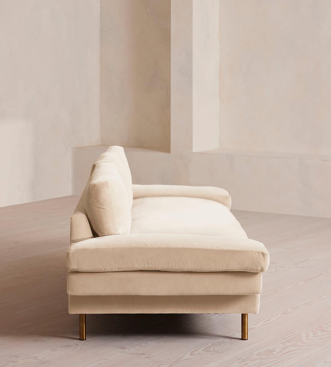 Bristol Three Seater Sofa - Velvet - Porcelain - US - Images - Image 8