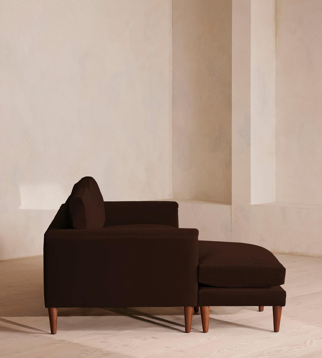 Reya Chaise-end Sofa - Velvet - Camel - Images - Image 6