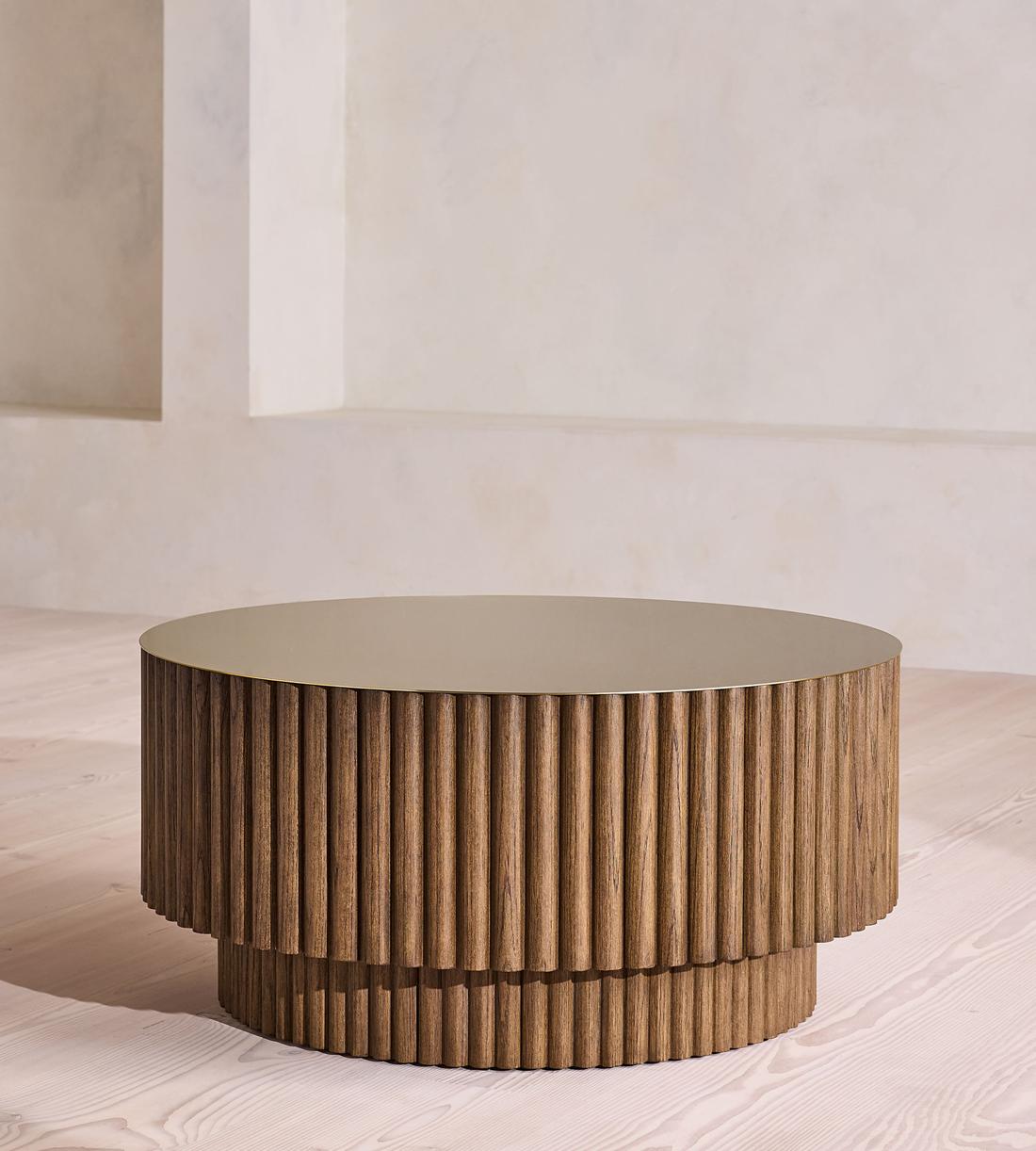 Barrel Coffee Table - Dark Oak - Listing - Image 2