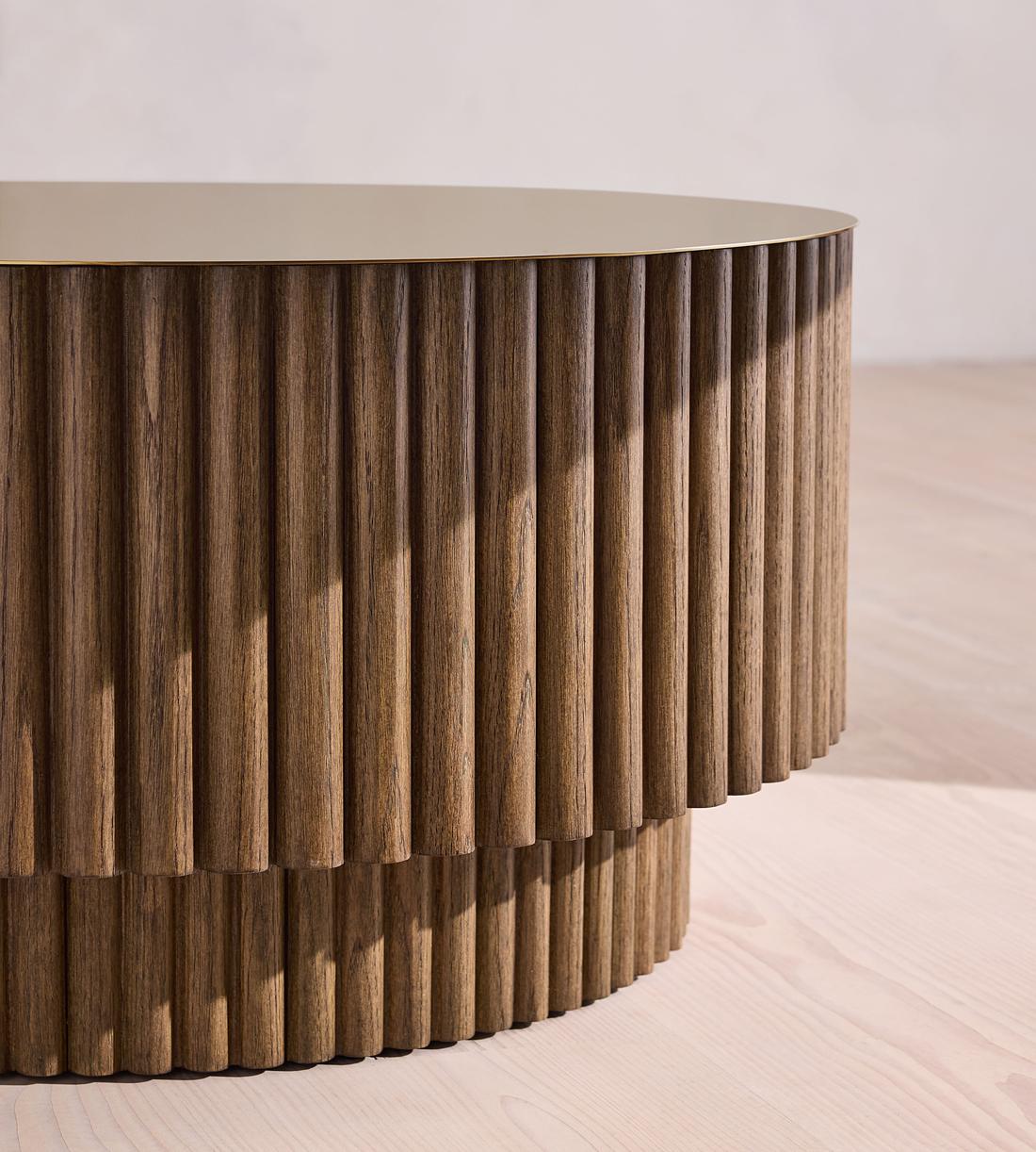 Barrel Coffee Table - Dark Oak - Images - Image 4