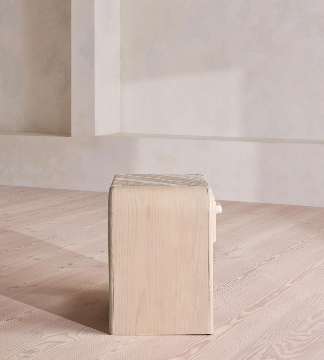 Adria Bedside Table - Terra Bianca Marble - Images - Image 5