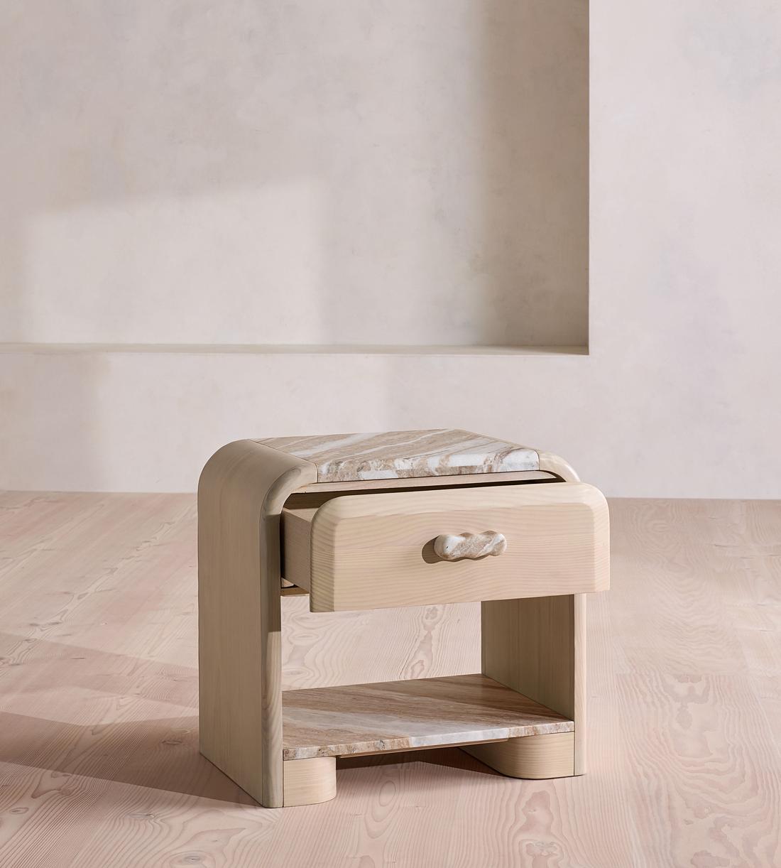 Adria Bedside Table - Terra Bianca Marble - Images - Image 7
