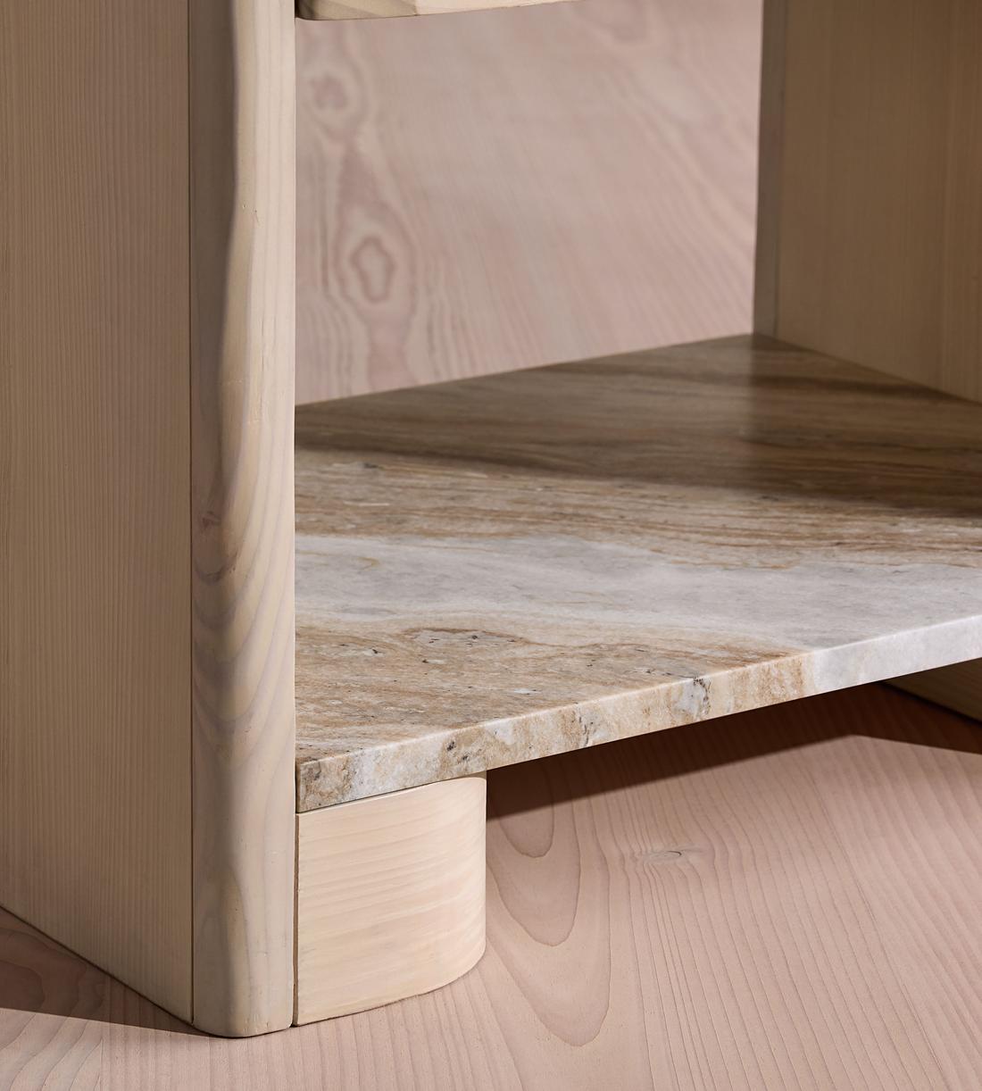 Adria Bedside Table - Terra Bianca Marble - Images - Image 9