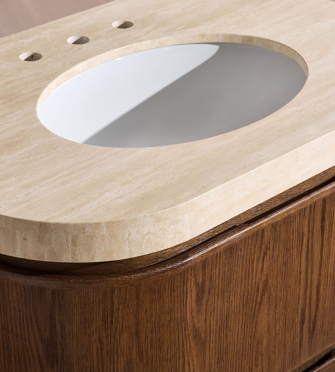 Tivoli Single Vanity - Travertine Marble - Images - Image 9