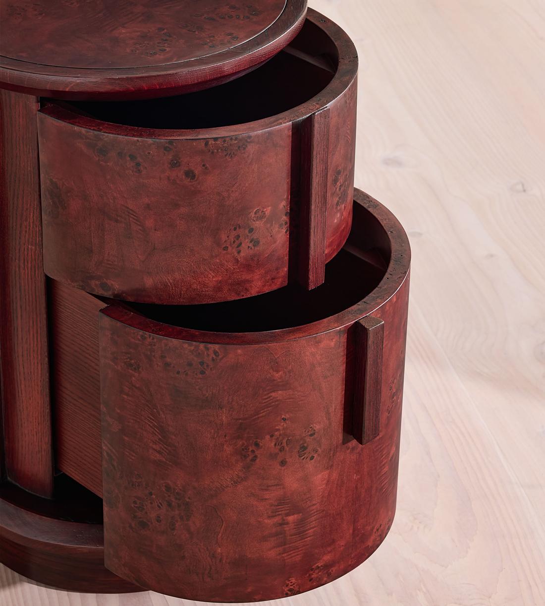Avery Bedside Table - Bordeaux - Images - Image 7