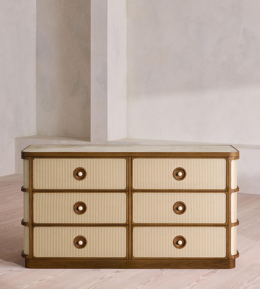 Leo Six Drawer Dresser - Royal Diana Marble - Listing - Image 1