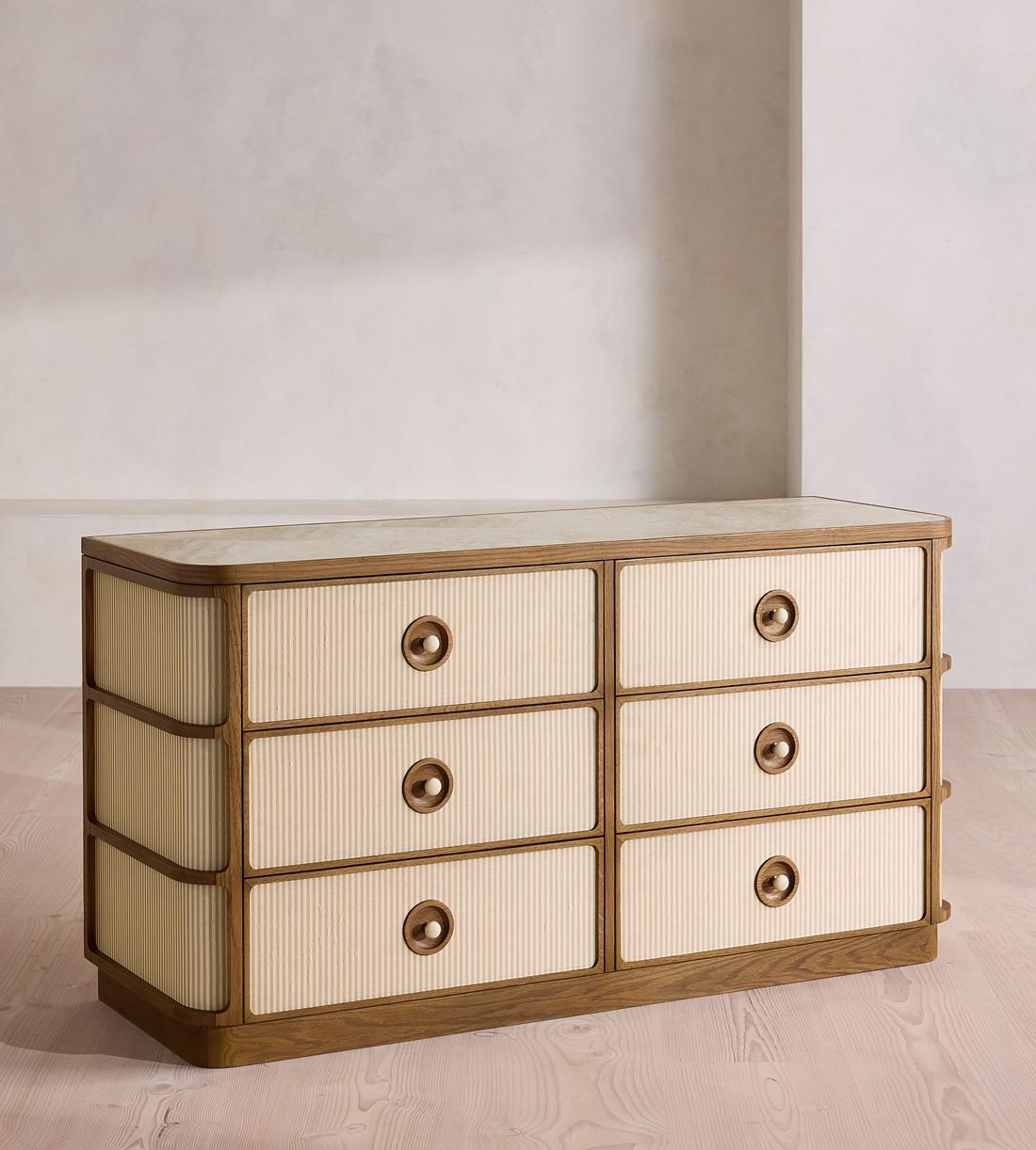 Leo Six Drawer Dresser - Royal Diana Marble - Listing - Image 2