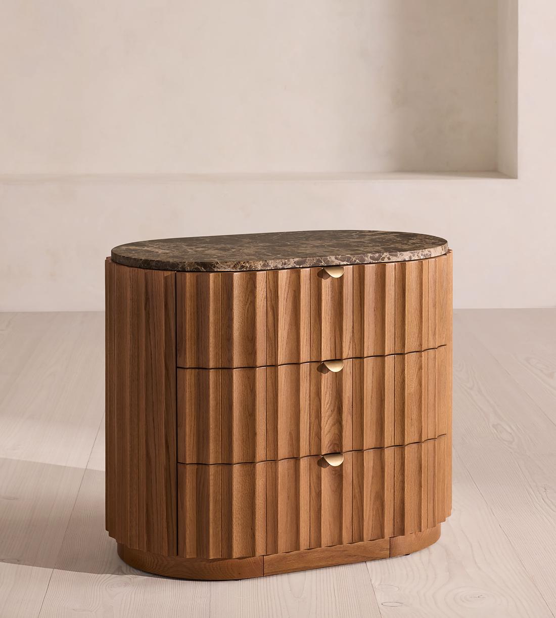 Railton Bedside Table - Dark Emperador Marble - Large - Listing - Image 3
