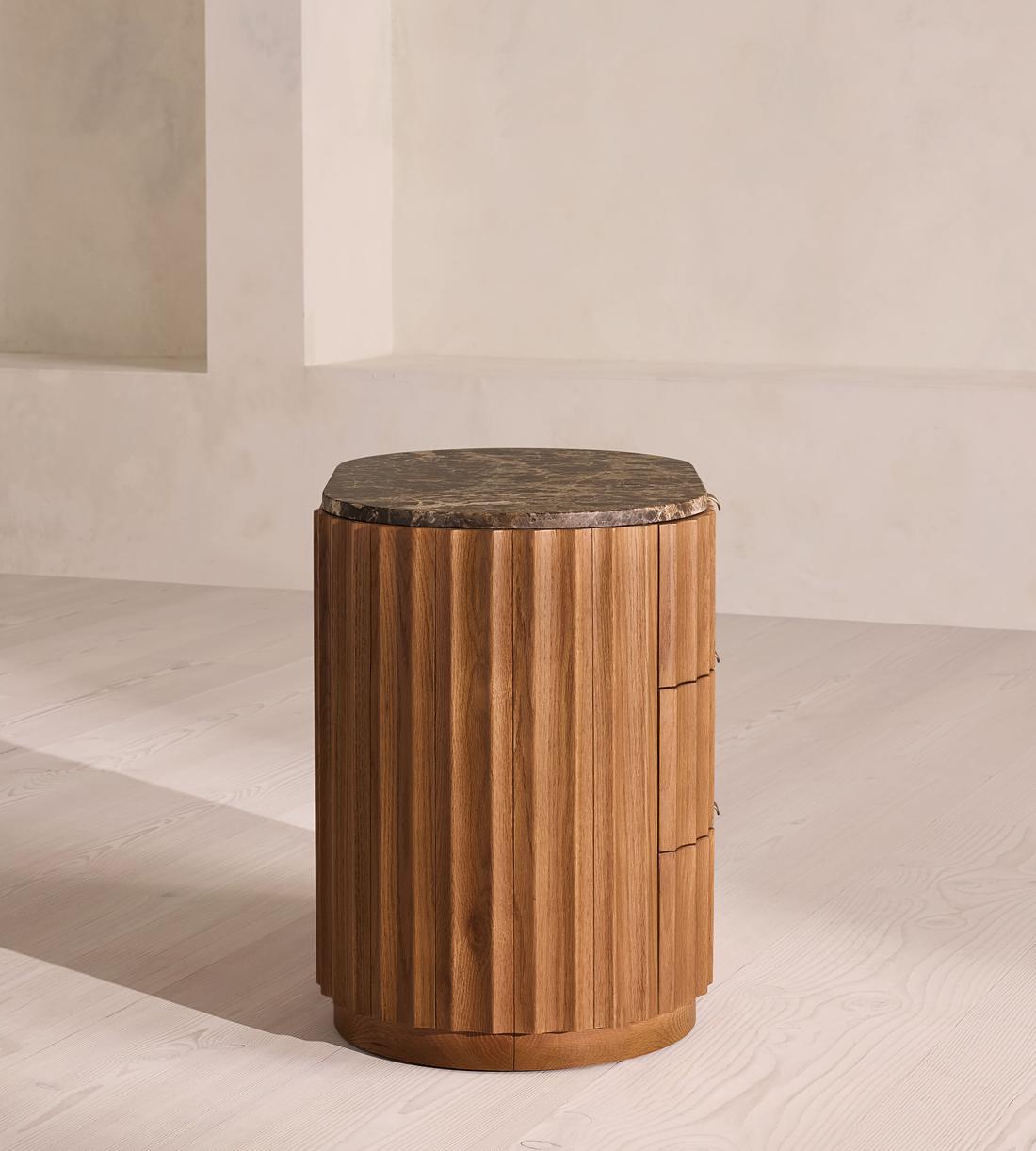 Railton Bedside Table - Dark Emperador Marble - Large - Images - Image 5