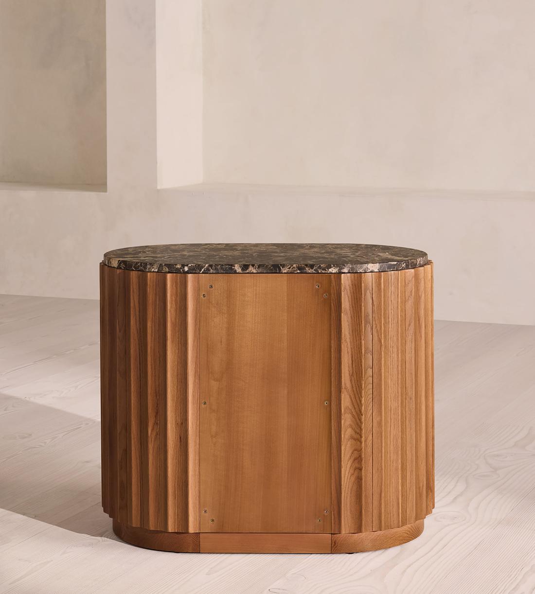 Railton Bedside Table - Dark Emperador Marble - Large - Images - Image 6