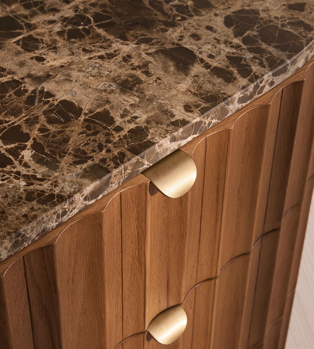 Railton Bedside Table - Dark Emperador Marble - Large - Images - Image 6