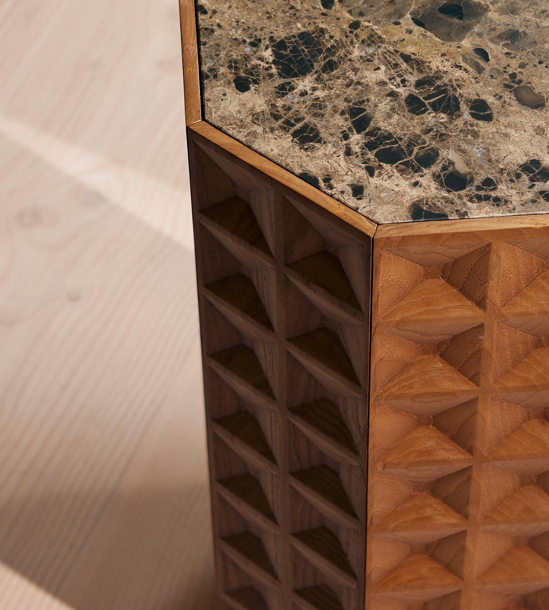 Dante Side Table - Dark Emperador Marble - Images - Image 6
