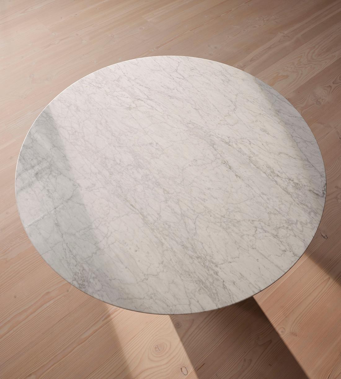 Murcell Round Dining Table - Carrara Marble - Images - Image 7