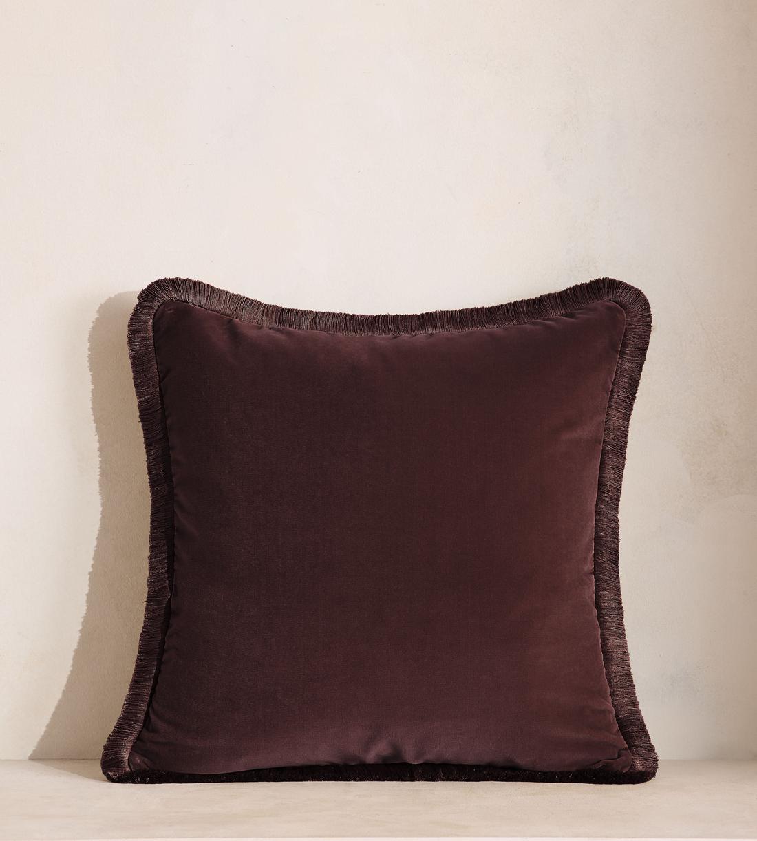Margeaux Square Cushion - Aubergine - Listing - Image 1
