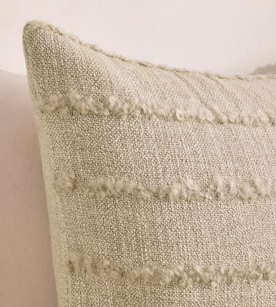 Victor Square Cushion - Natural Stripe - Images - Image 5
