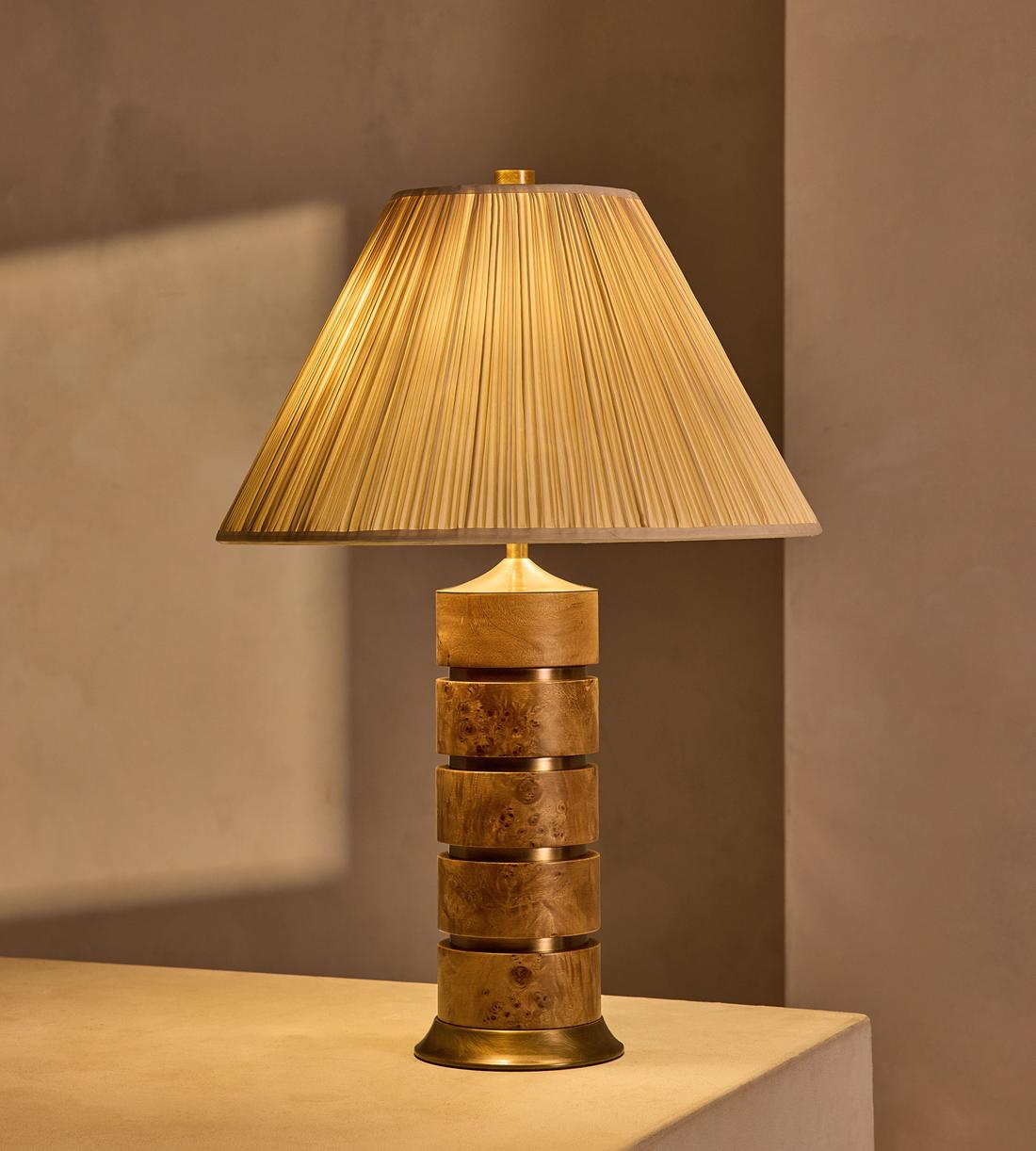 Clover Table Lamp - Mappa Burl - UK - Listing - Image 2