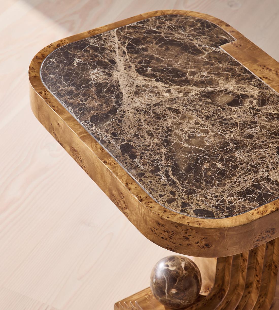Emmeline Side Table - Dark Emperador - Images - Image 6