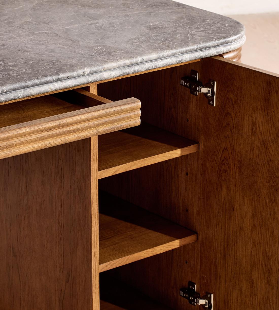 Kingsley Desk - Grey Emperador - Images - Image 5