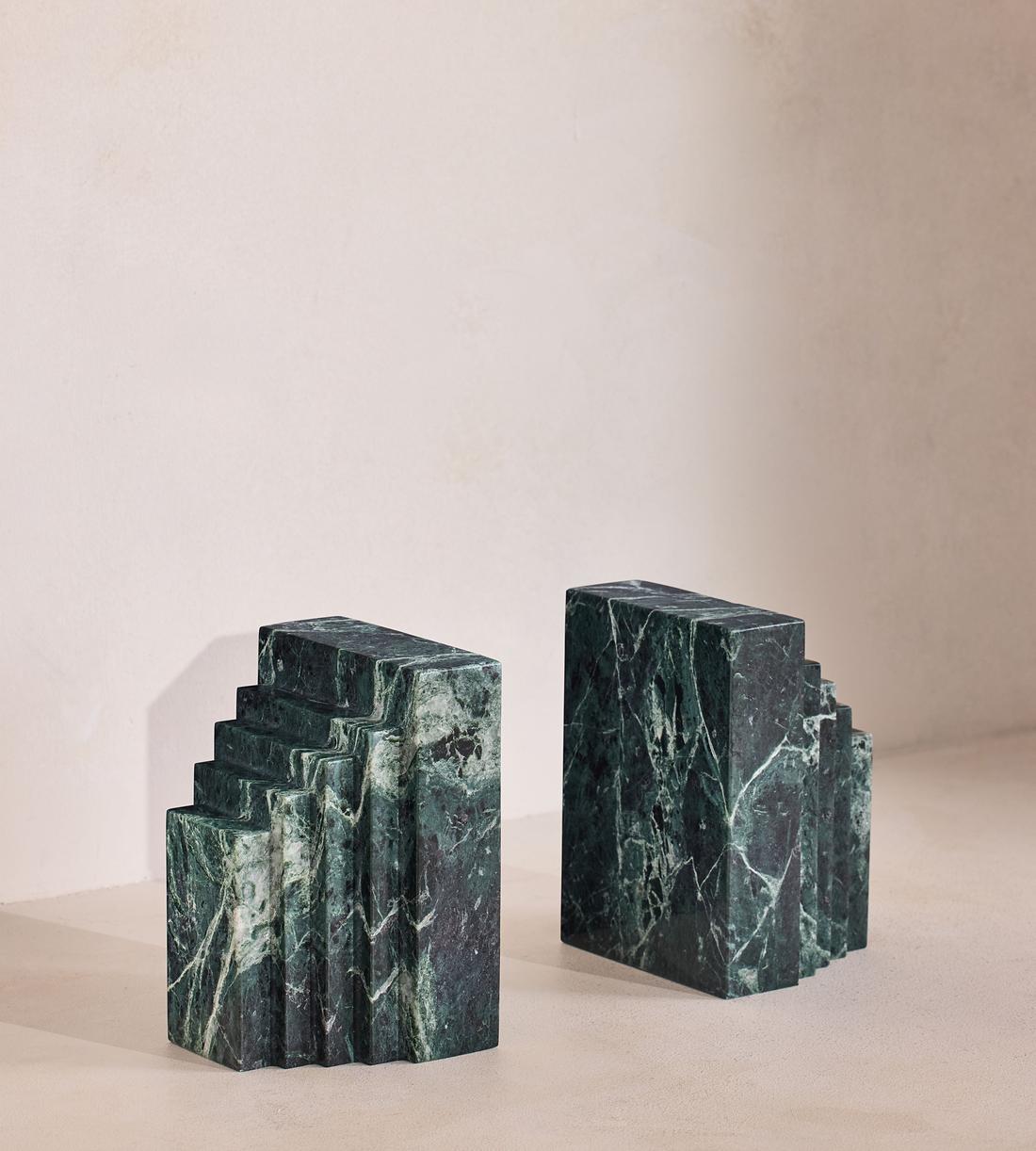 Lola Bookends - Verde Green Marble - Listing - Image 2