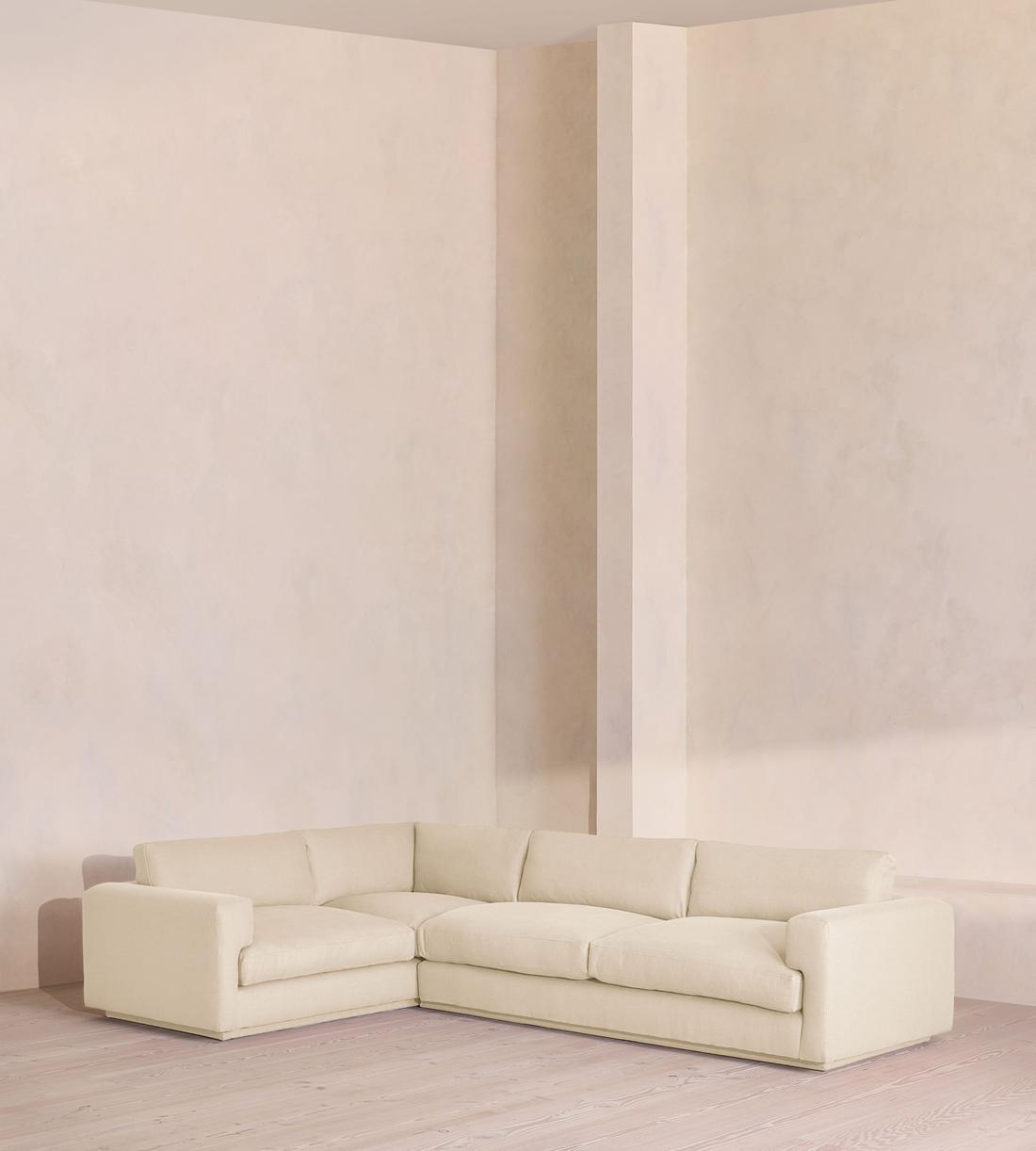 Mossley Right L-Shape Sofa - Linen - Bisque - Listing - Image 1