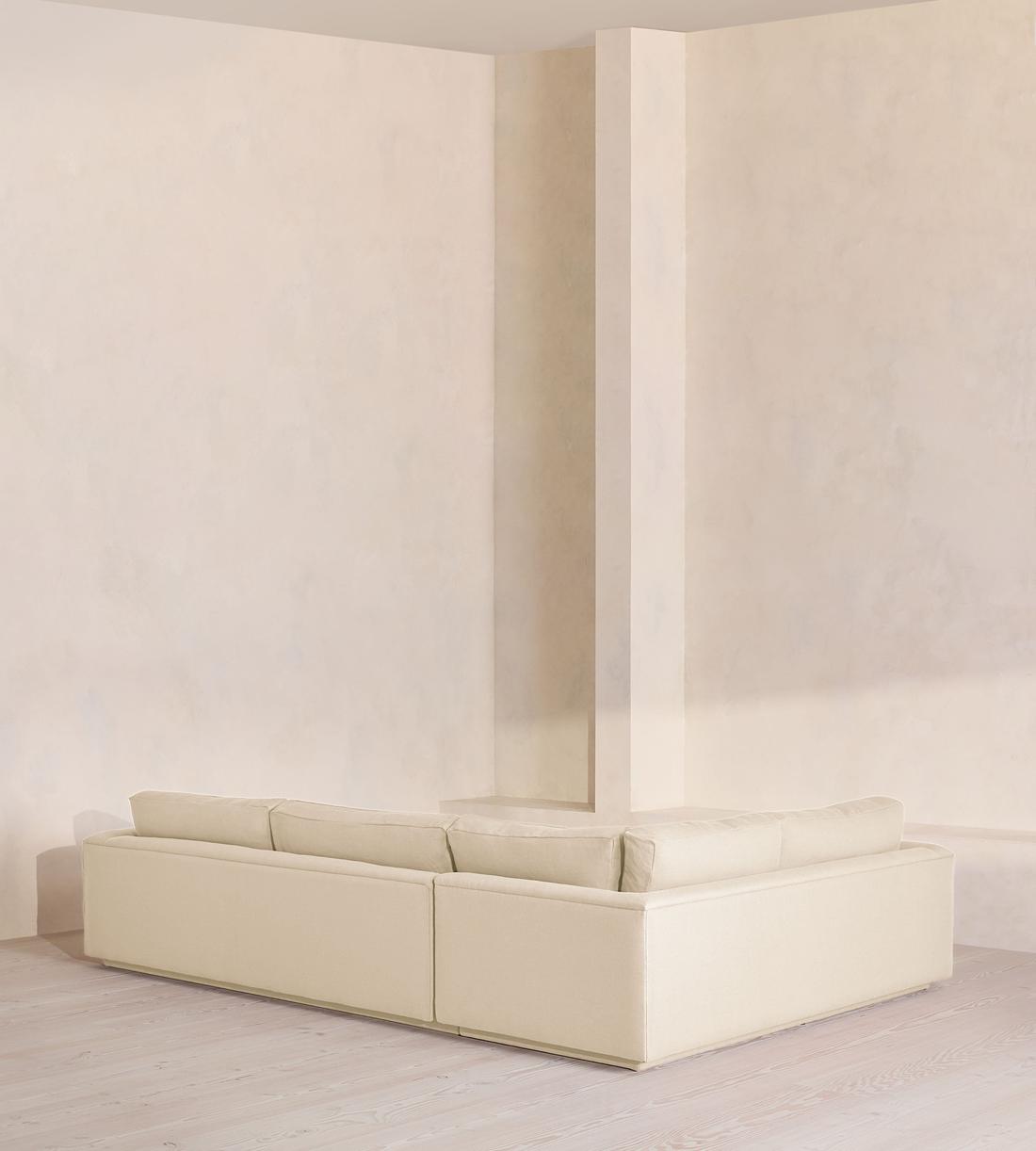 Mossley Right L-Shape Sofa - Linen - Bisque - Images - Image 3